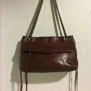 Rebecca Minkoff plum/ brown leather shoulder bag